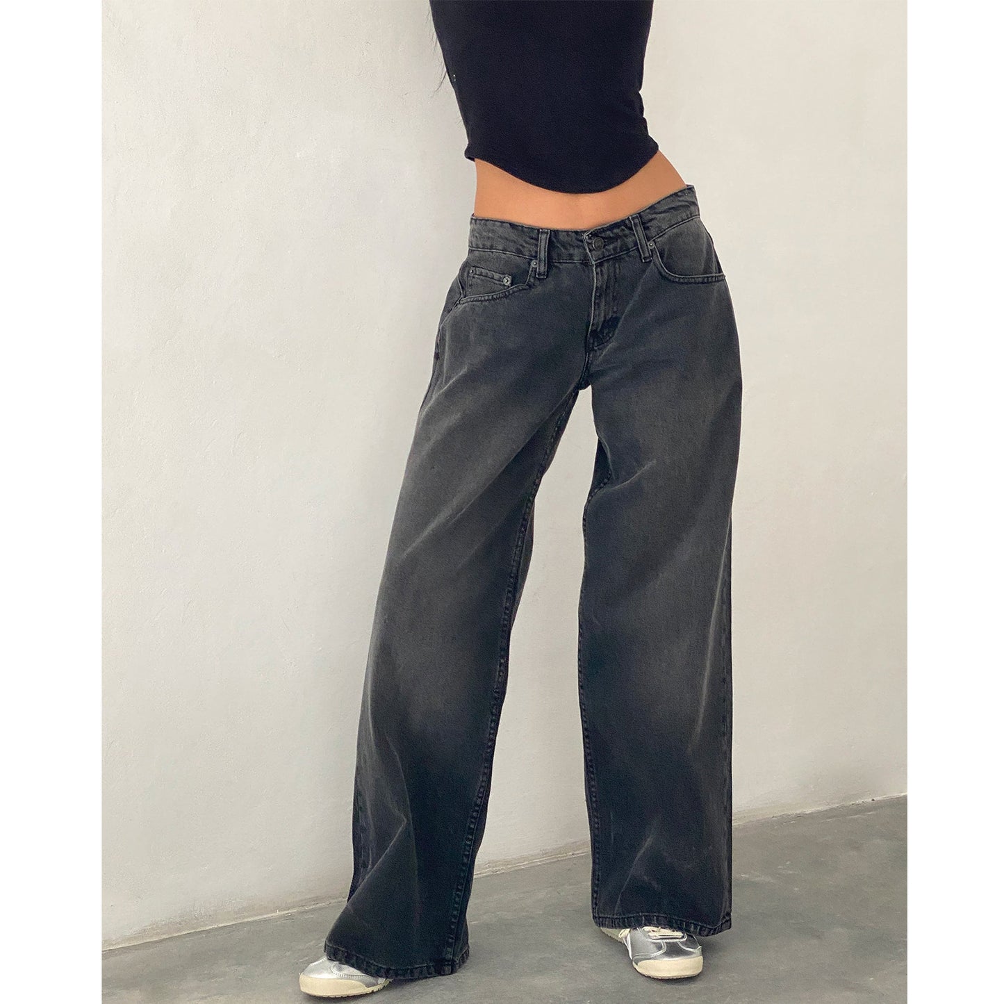 Street Wide Leg Denim Jeans