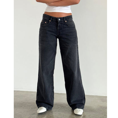 Street Wide Leg Denim Jeans