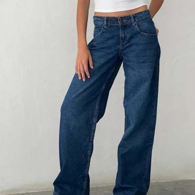 Street Wide Leg Denim Jeans