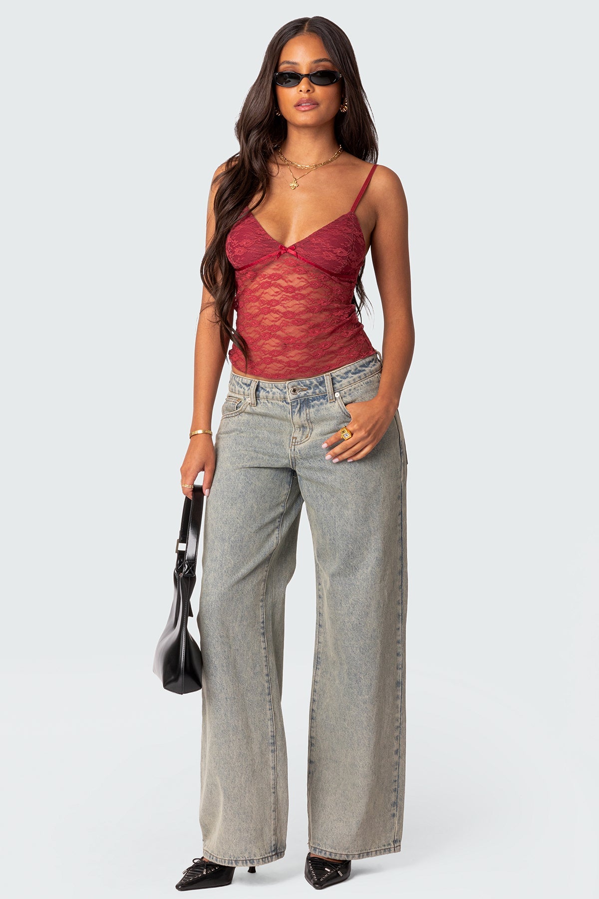 Eira Sheer Lace Tank Top