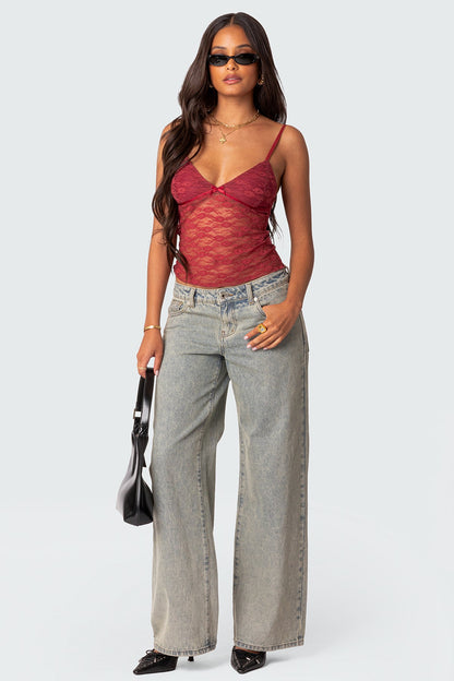 Eira Sheer Lace Tank Top