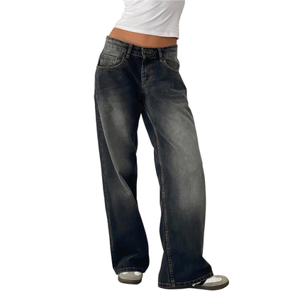 Street Wide Leg Denim Jeans