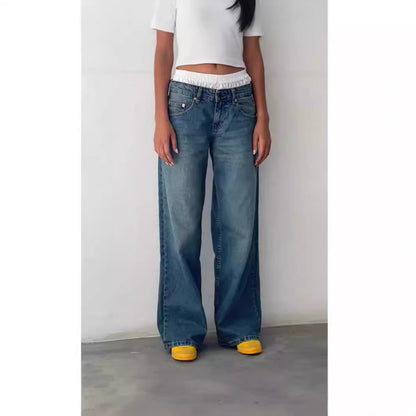 Street Wide Leg Denim Jeans